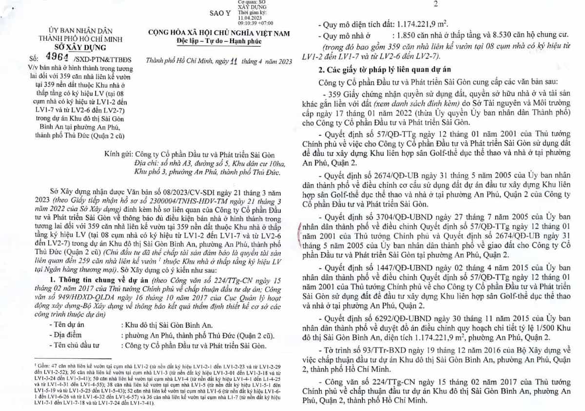 Pháp lý dự án The Global City