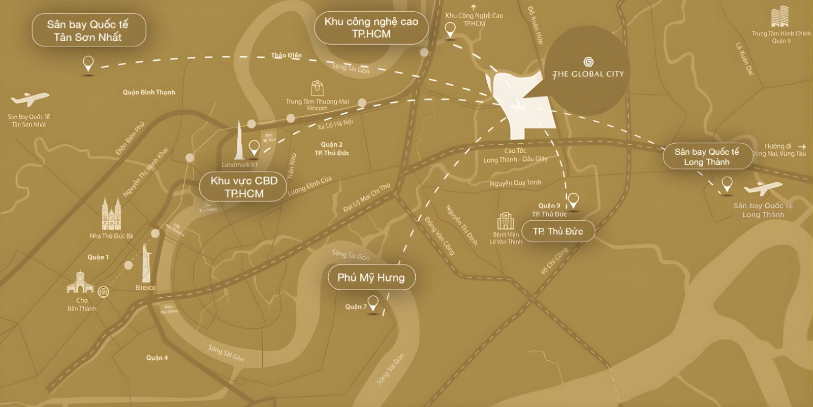 VỊ TRÍ ĐẮC ĐỊA CỦA GLOBAL CITY